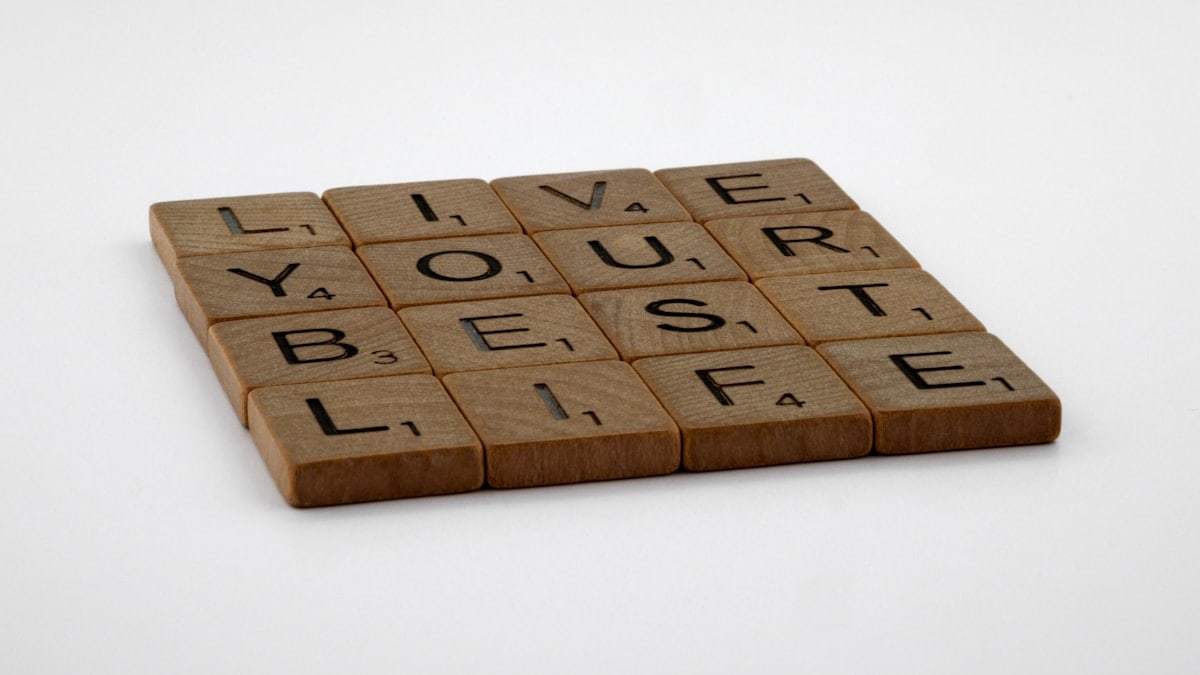 scrabble, scrabble pieces, lettering, letters, wood, scrabble tiles, white background, words, quote, letters, type, typography, design, layout, focus, bokeh, blur, photography, images, image, live your best life, one life, yolo, carpe diem, mindfulness, do not waste time, just do it, move on, let it go,